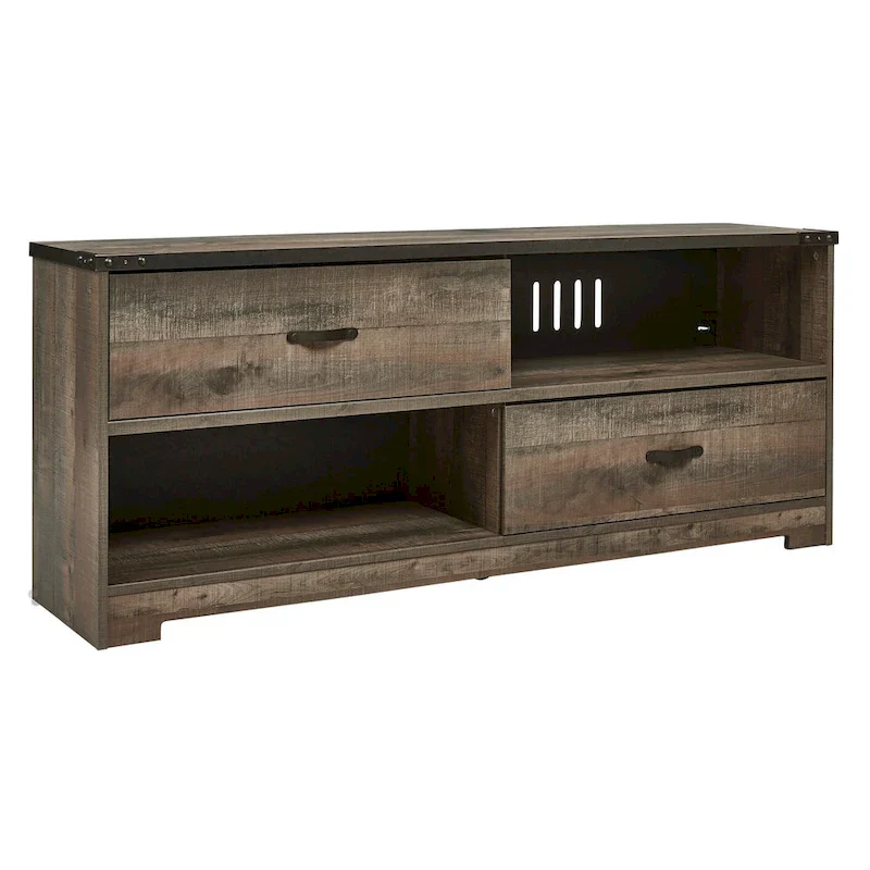 Trinell Casual Large TV Stand, Brown