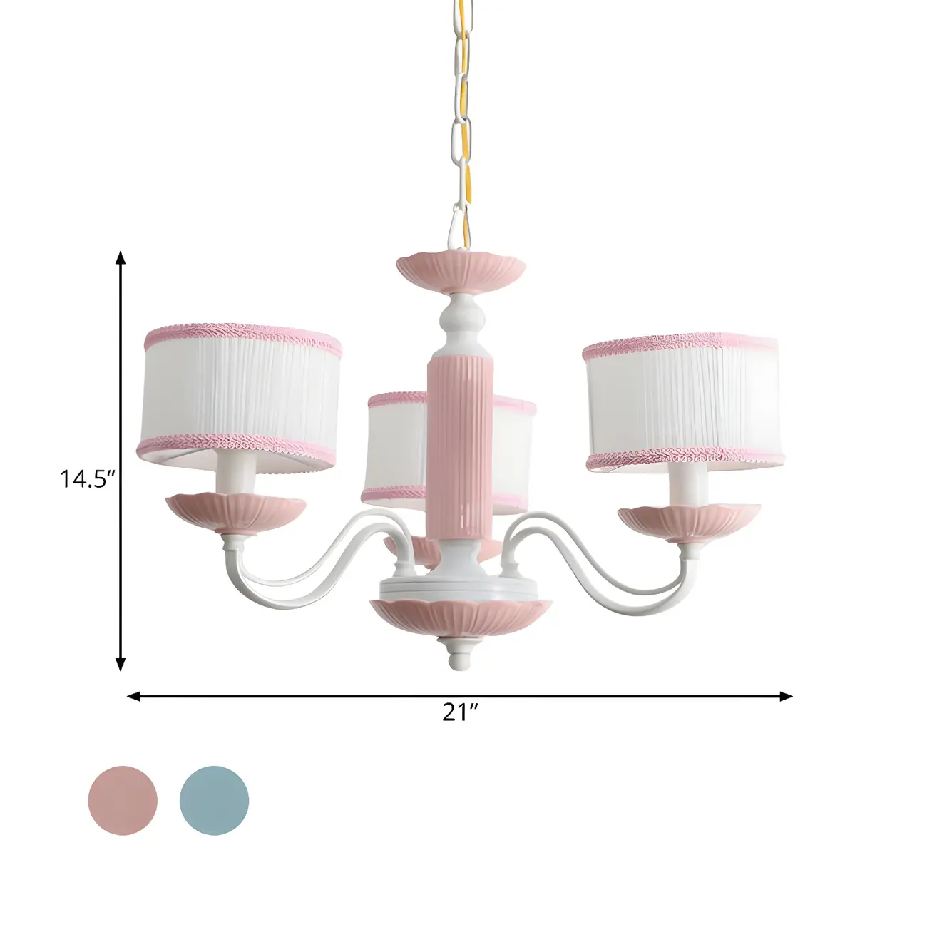 Pink Glass Retro Flower Shaped Chandelier Light