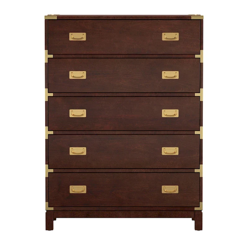 Kedric 5-Drawer Gold Accent Chest by iNSPIRE Q Bold