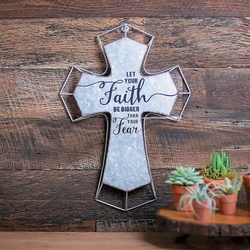 Faith Cross Sign, All Seasons, Home Decor, Decorative Accessories, 1 Piece
