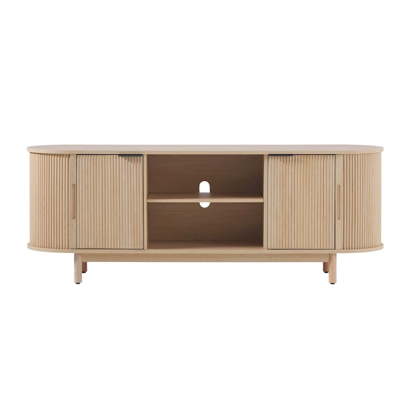 Middlebrook Modern Reeded 60-inch TV Stand with Rounded Edges