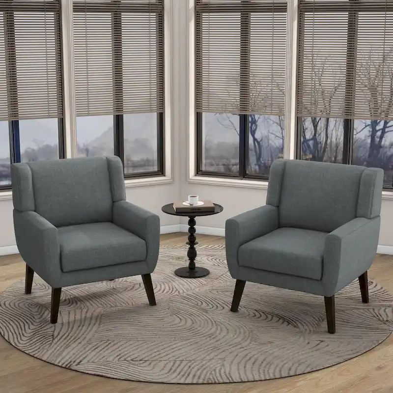 Modern Armchair Upholstered Accent Chair Set of 2