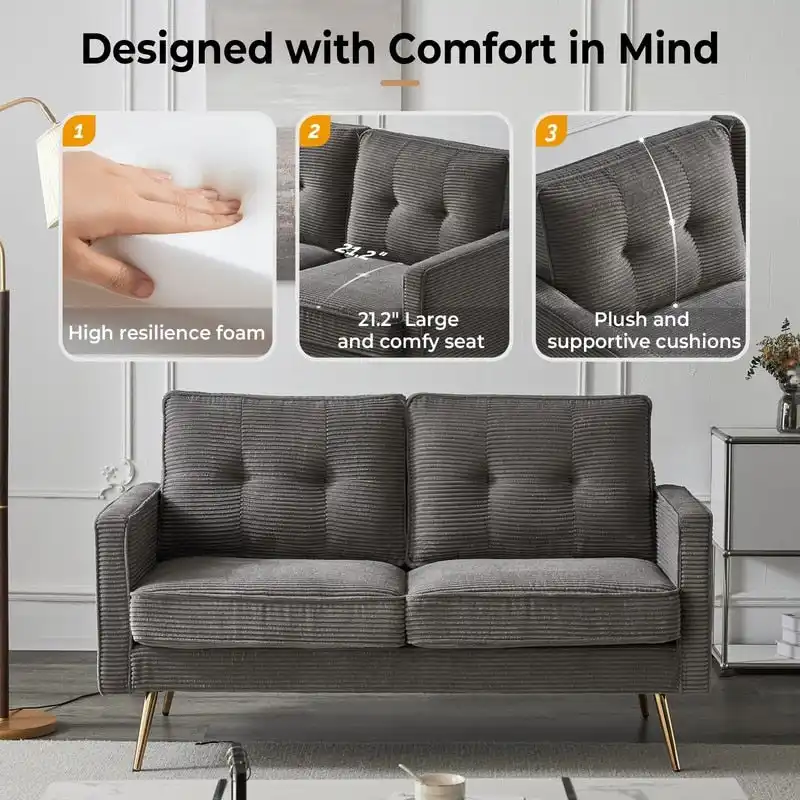 VINGLI 56 Modern Loveseat