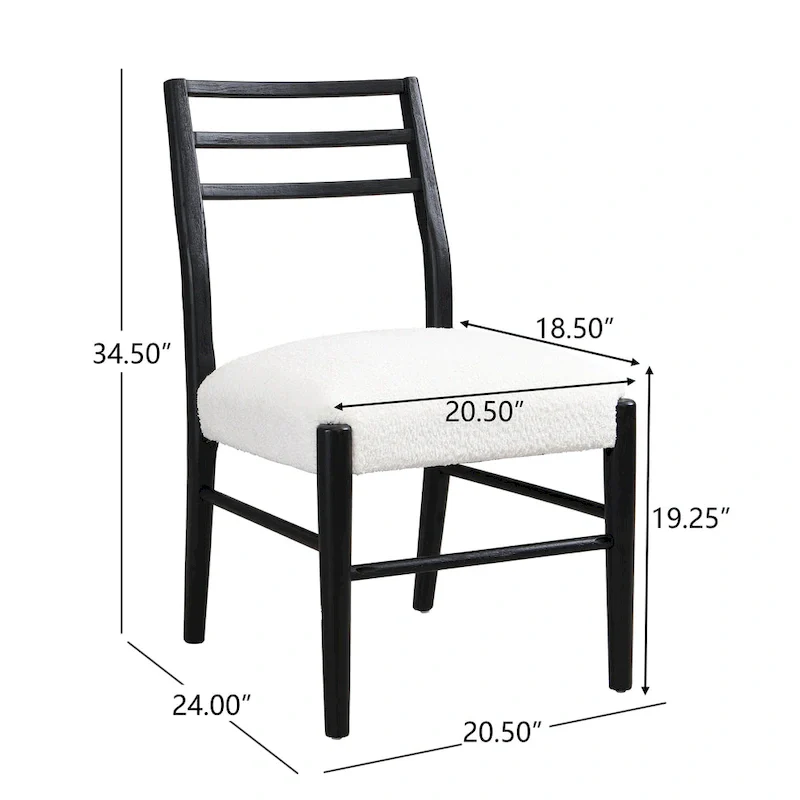 Fescue Fabric and Rubberwood Upholstered Dining Chairs (Set of 2) by Christopher Knight Home