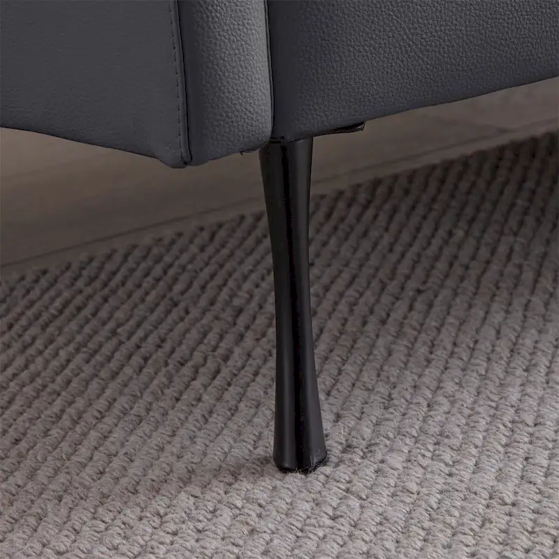 Sectional leather L-Shaped Sofa Couch with Reversible Chaise Lounge