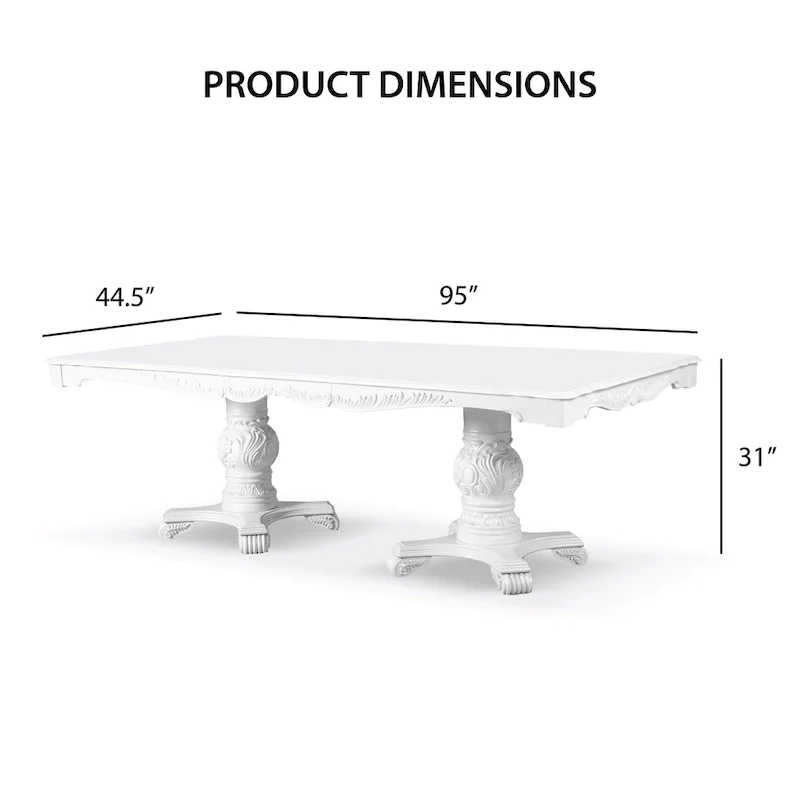 Furniture of America Eugene Traditional Solid Wood 9-Piece Expandable Dining Table Set