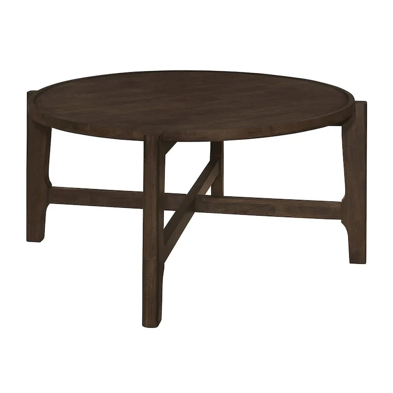 Mavis Dark Brown Round Coffee Table