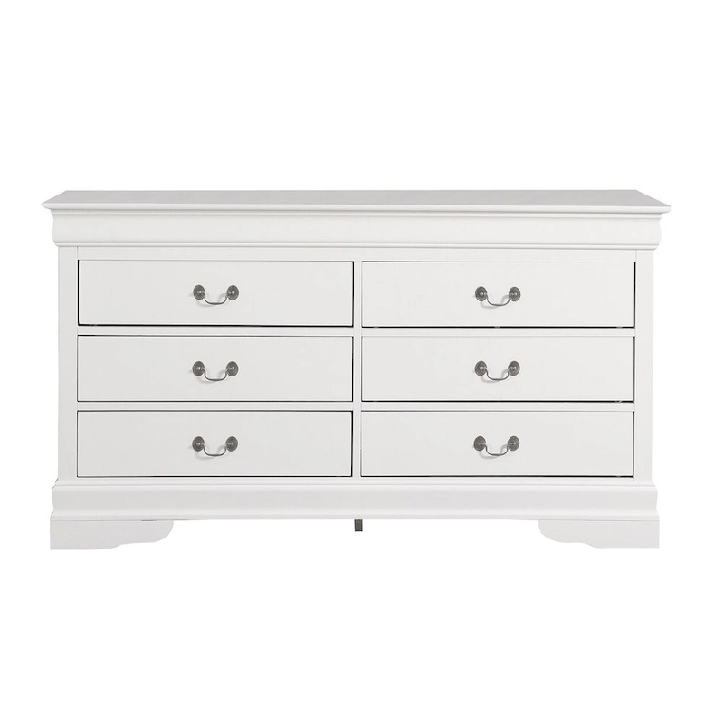 Louis Phillipe 6-Drawer Double Dresser