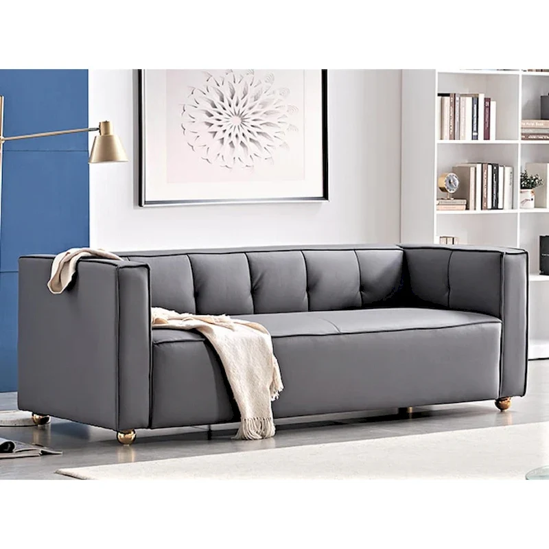 Modern Velvet Track Arm Living Room Sofa