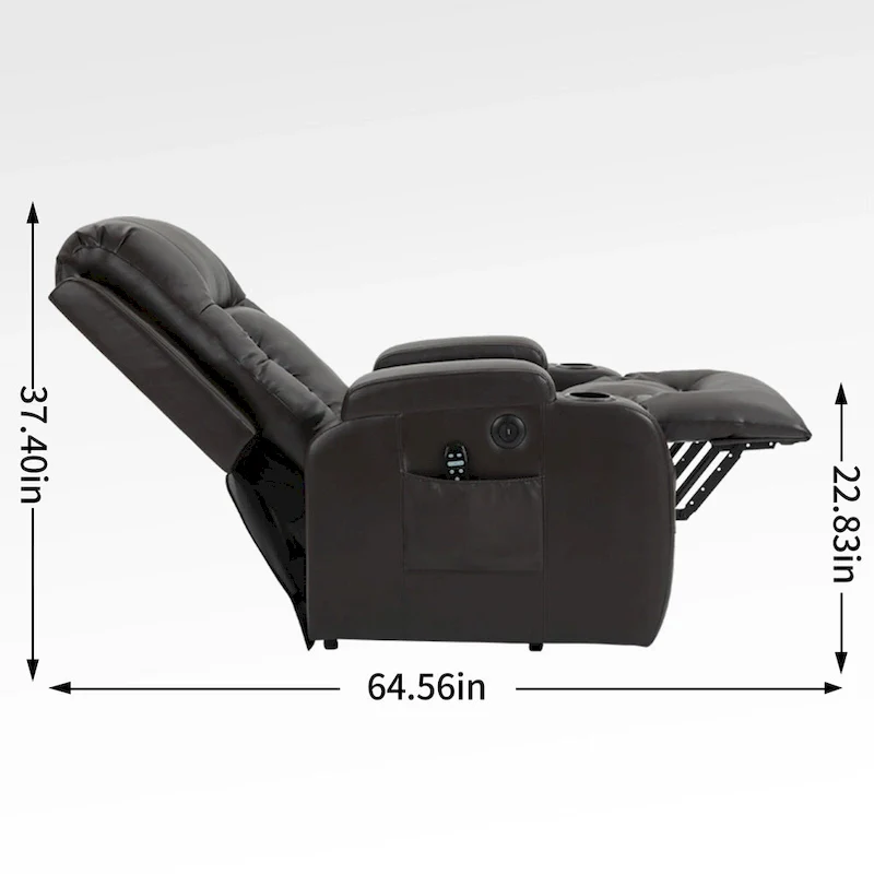 Black Power Lift Recliner with Massage, Heat & Heavy Duty Frame