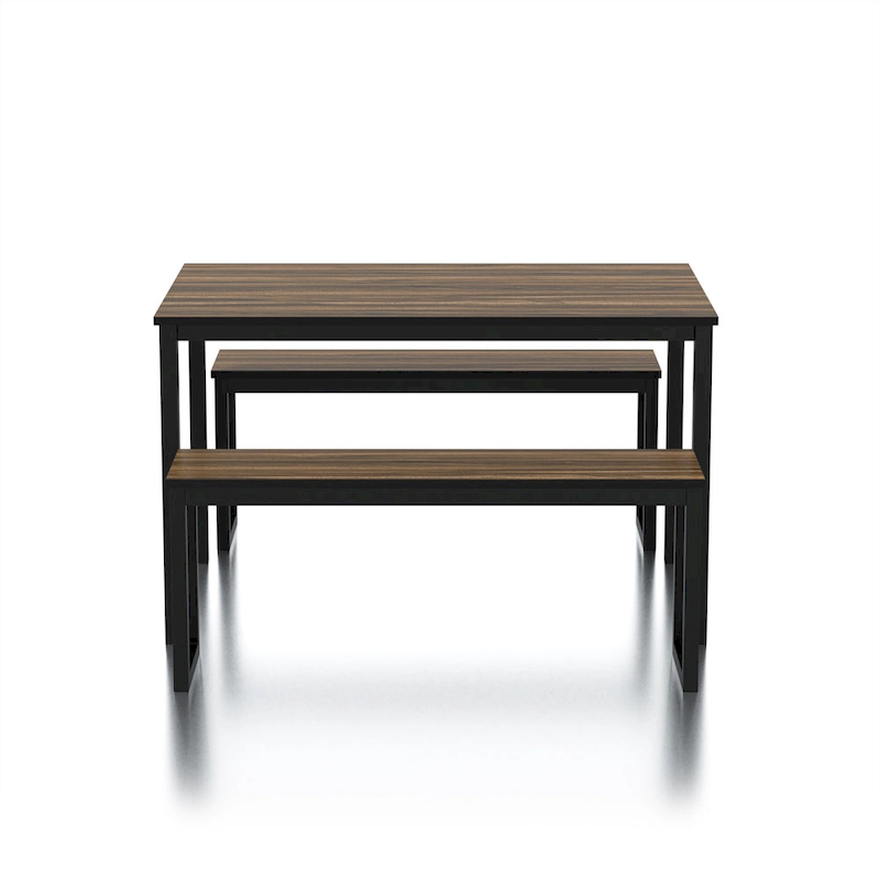 Rhese Transitional Metal 3-Piece Dining Table Sets by Furniture of America