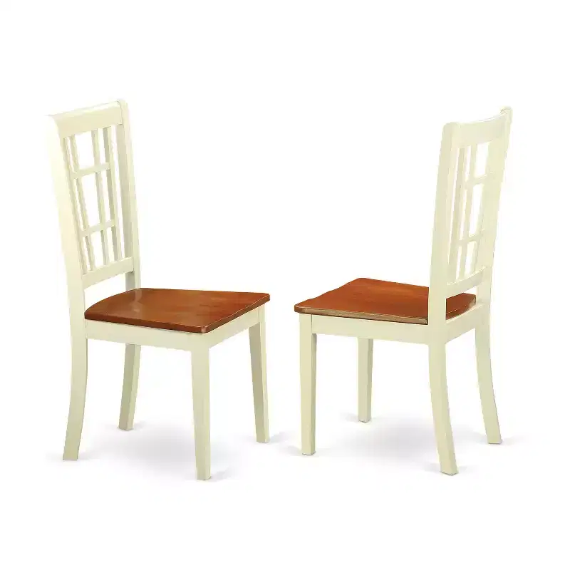 Rustic Dining Set 7Pc - Kitchen Table & 6 Chairs - Solid Wood Dinette Set