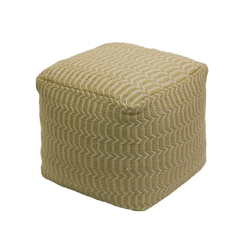 16 Hand Woven Pouf Ottoman, Sand by National Tree Company - 16 in