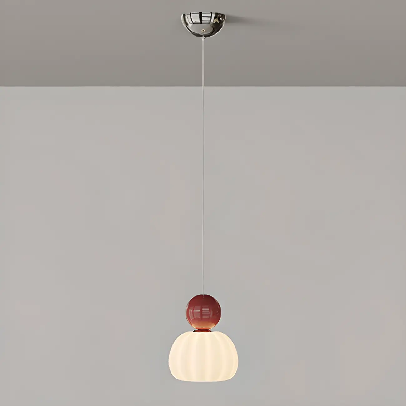 Cream Enclosure Pendant Light in Mini Size for Bedroom