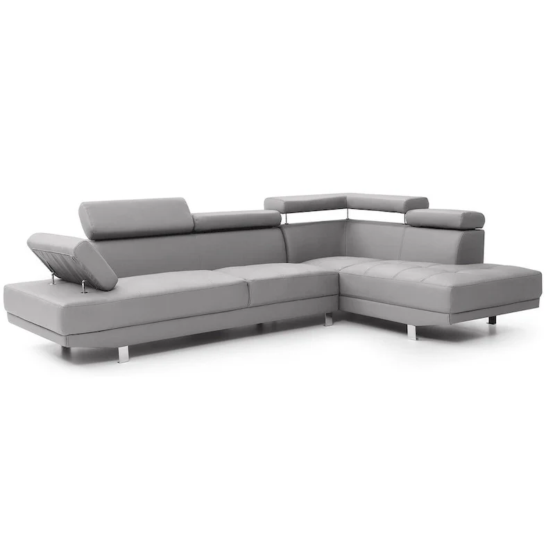 Riveredge 109 in. W 2-piece Faux Leather L Shape Sectional Sofa - 76 L x 109 W x 28 H