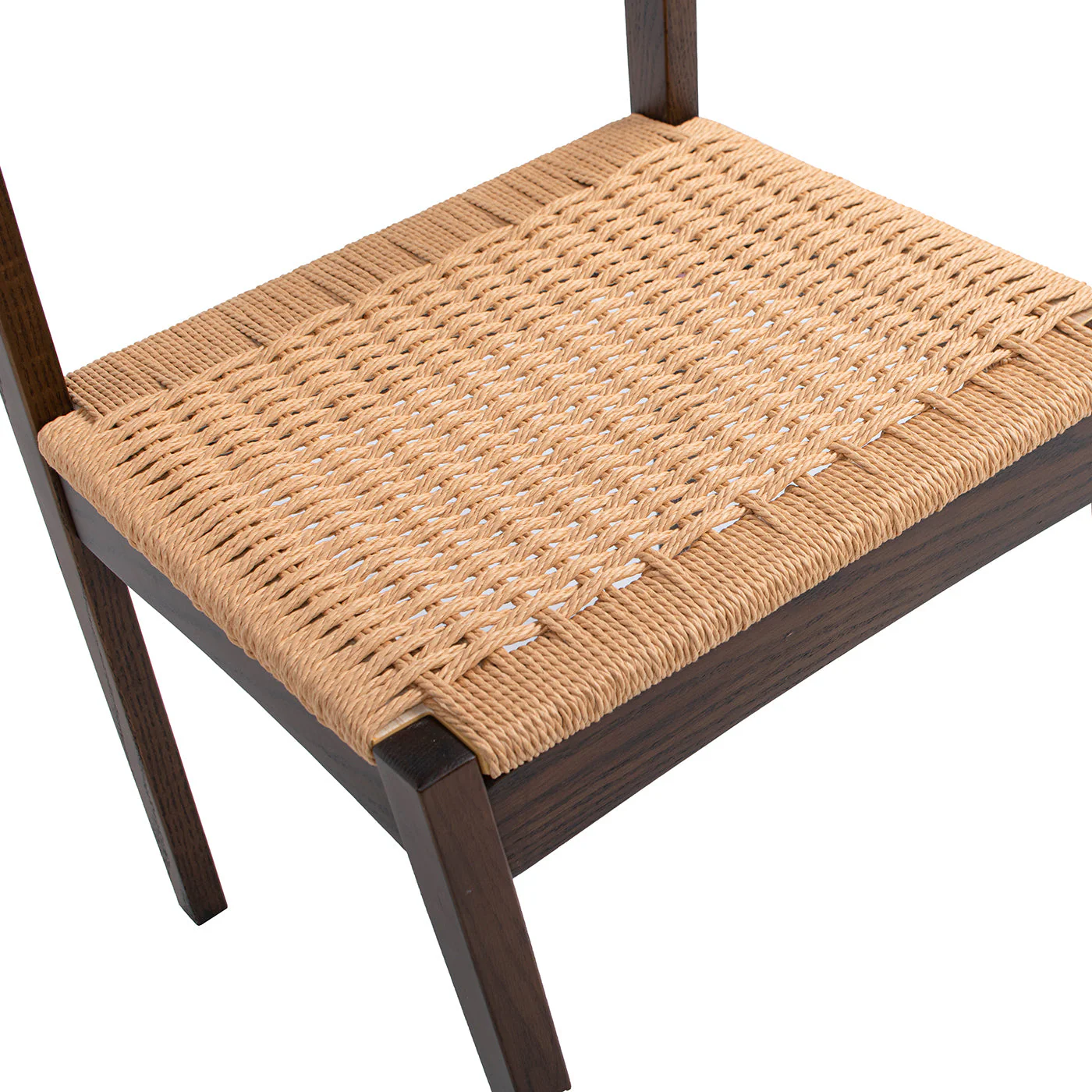 Capri Woven Seat Oak Wood Dining Chair