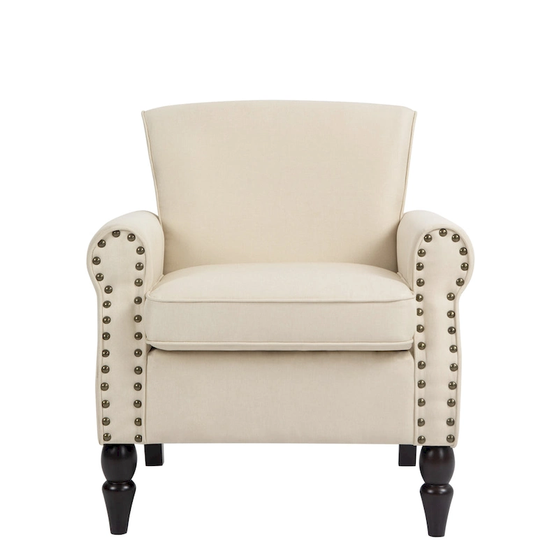 Living Room Armchair with Nailhead Trim - 29.9W x 29.9H x 32.9D
