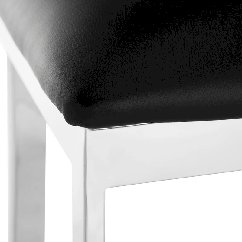 SAFAVIEH Ofelia 30 Inch Stainless Steel Cross Back Black Bar Stool - 17.5 x 18.8 x 39 - 18Wx19Dx39H