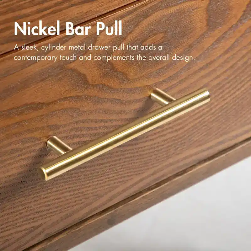 Furniture of America Beau Midcentury 5-Piece Walnut Queen Bedroom Set