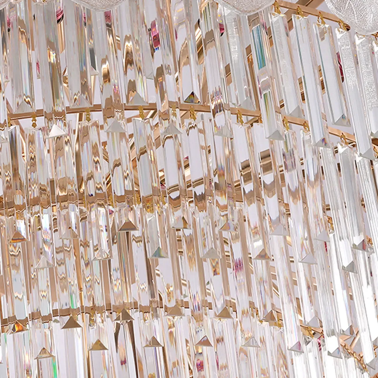 Luxury Crystal Round Chandelier with Elegant Tiered Design