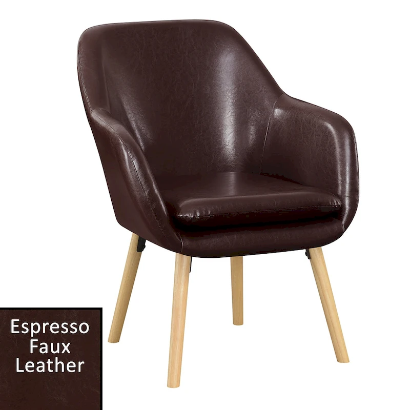 Convenience Concepts Take a Seat Charlotte Wingback Upholstered Accent Armchair