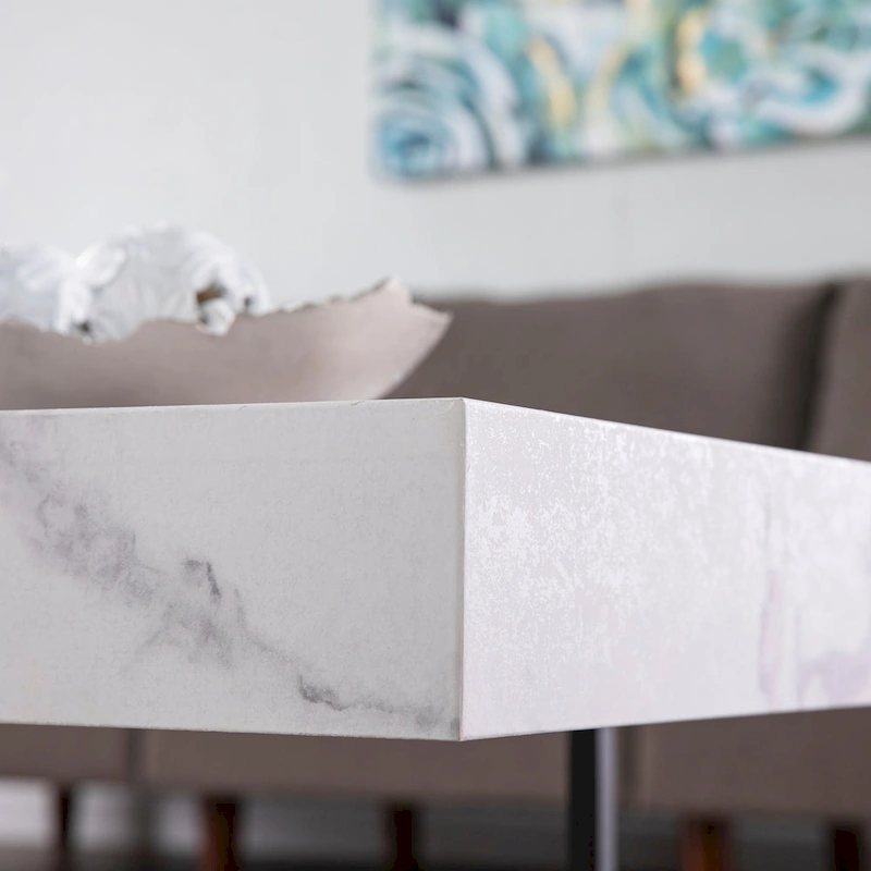 SEI Furniture Kiernan Modern Faux Marble Coffee Table