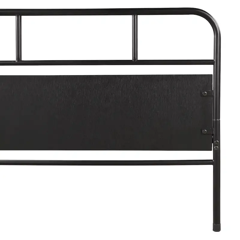 Twin Size Black Metal Daybed Bed with Trundle