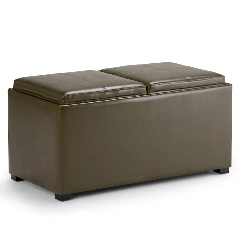 Fabric-Upholstered 3-Piece Ottoman Set