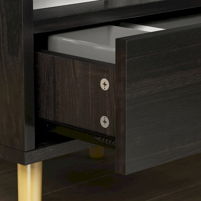 One Drawer Nightstand With One Open Shelf