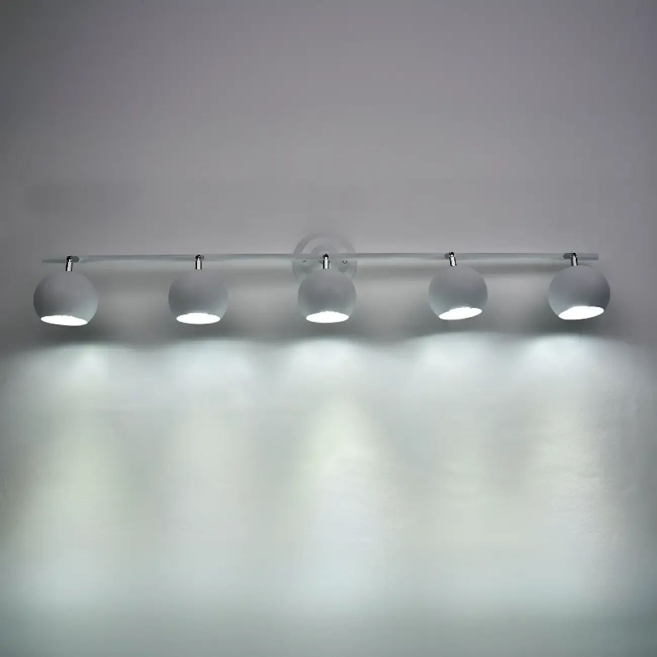 Adjustable Modern Linear Iron Globe Track Wall Sconce