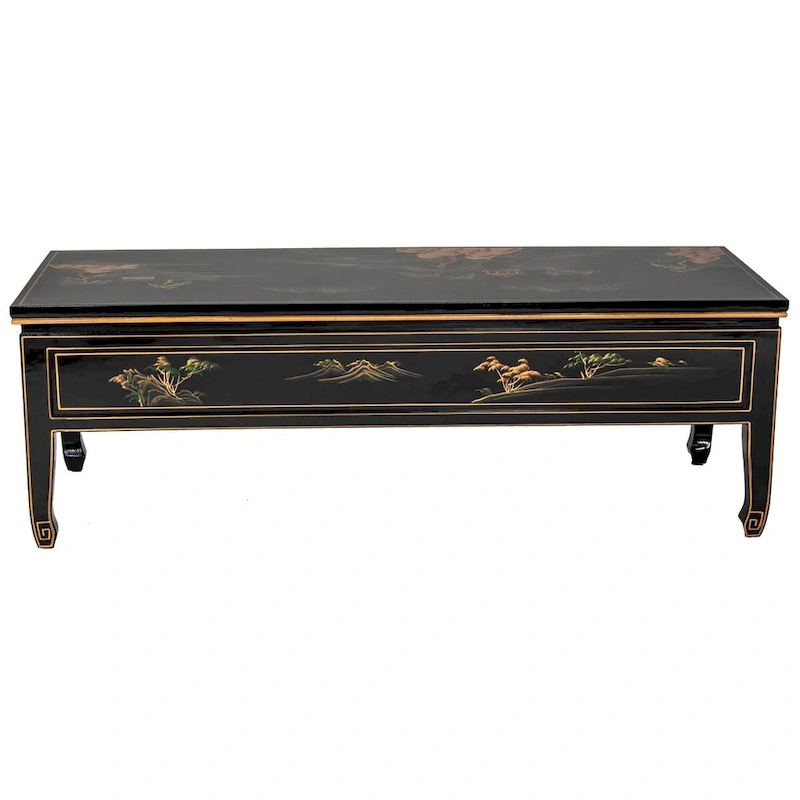 Black Lacquer Coffee Table - Landscape