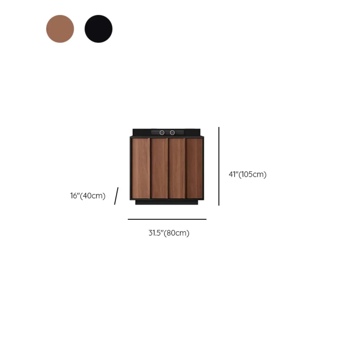 Modern Wood Buffet with Alterable Shelf and Drawers