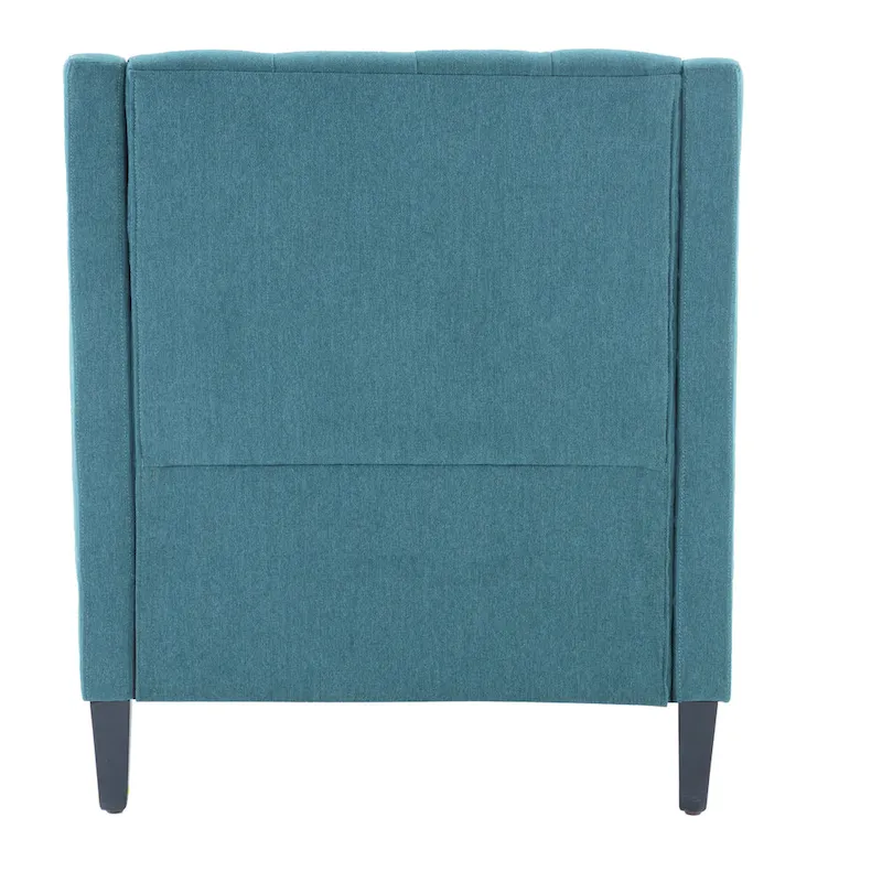 HUIMO Arm Chair Comfy Club Chair with Pillow Beige/ Dark Teal/ Blue