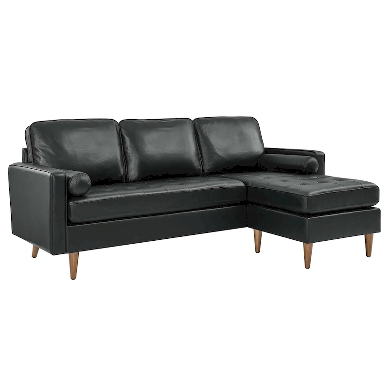Valour 78  Leather Apartment Sectional Sofa