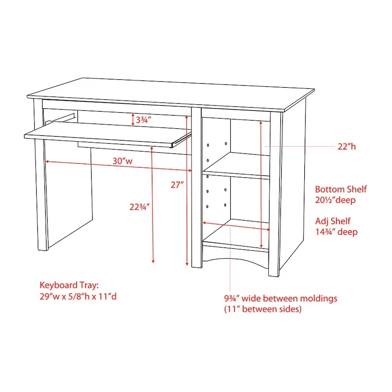 Broadway Black Computer Desk