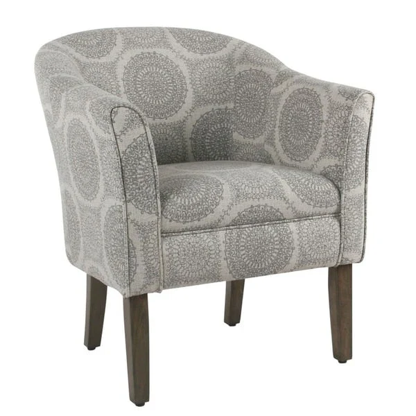 Blakeney Grey Medallion Tub Shaped Accent Chair