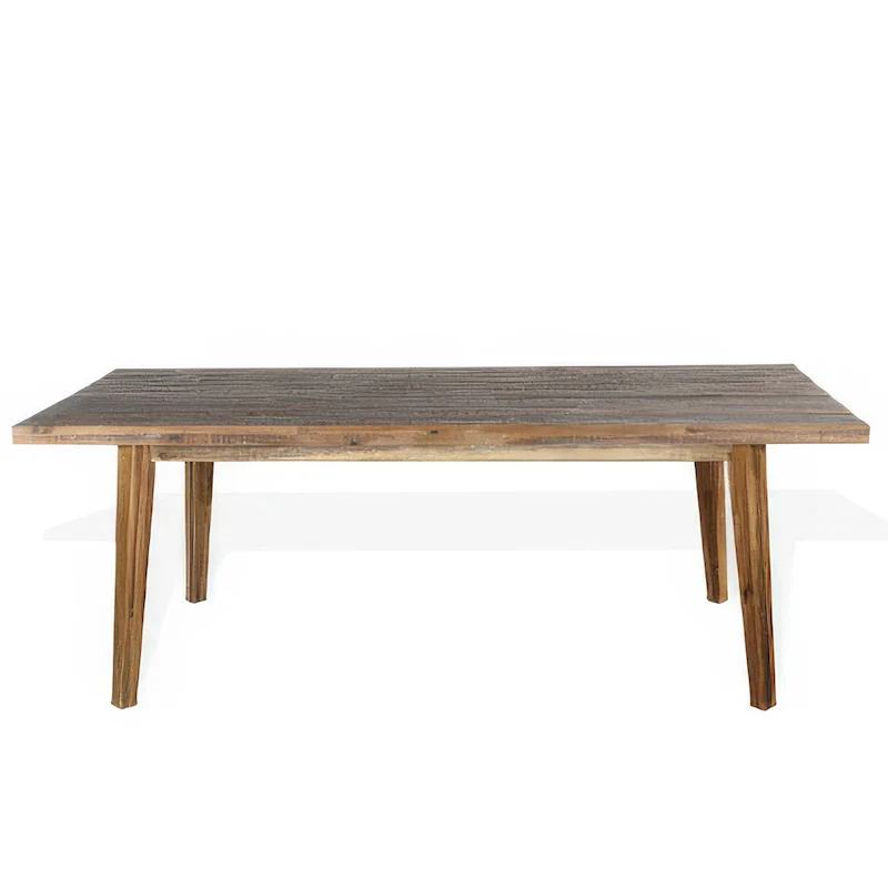 Dining Table, Light Brown Acacia Wood, Rectangular 86 Inch Top