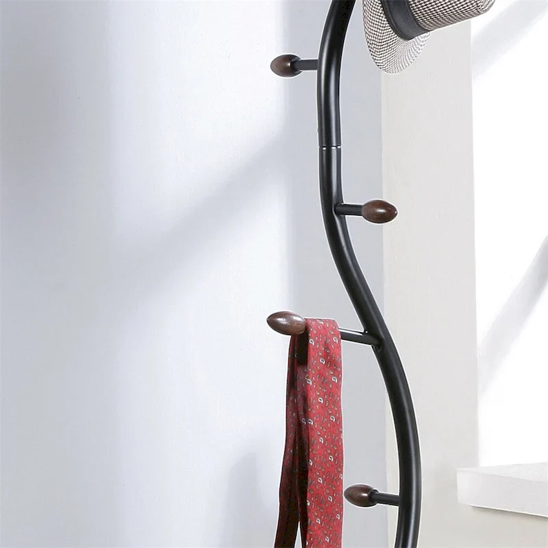Metal Branch Design Standing Coat Rack with 9 Hooks