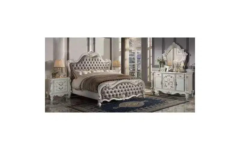 99" Eastern King Bed Versailles II with Nailhead Trim & Tufted Headboard - Acme Furniture