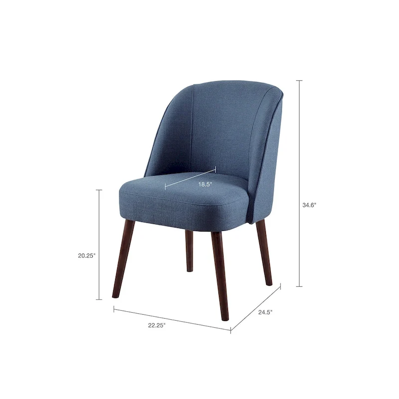 Round-Back Dining Chair — W 22.25 x D 24.5 x H 34.6