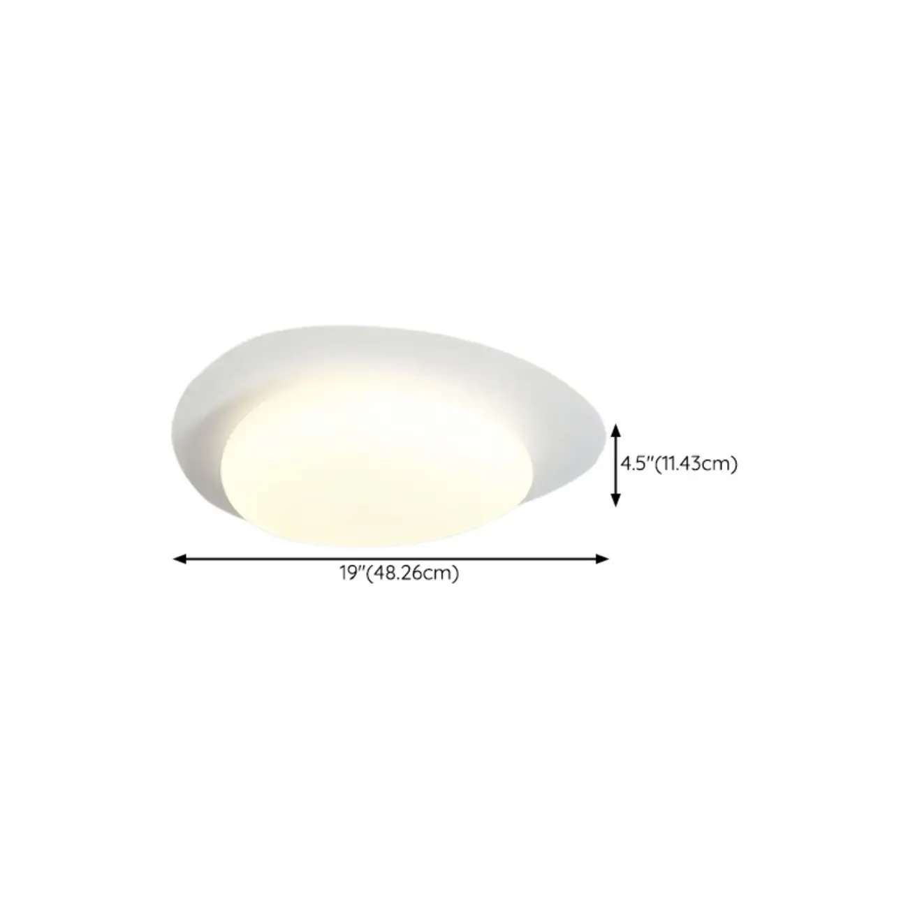 Dimmable Modern LED Flush Mount Ceiling Light with 2-Light