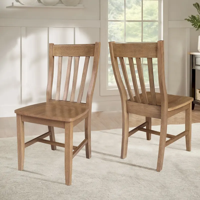 Quince Solid Wood Schoolhouse Chairs, Set of 2