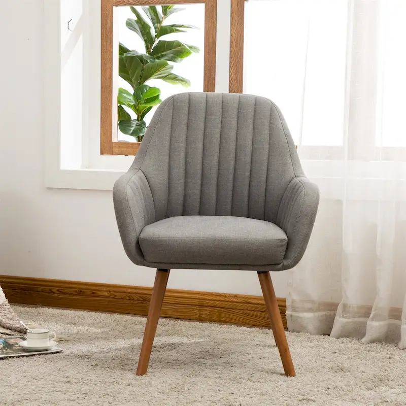 Contemporary Fabric Upholstered Accent Chair