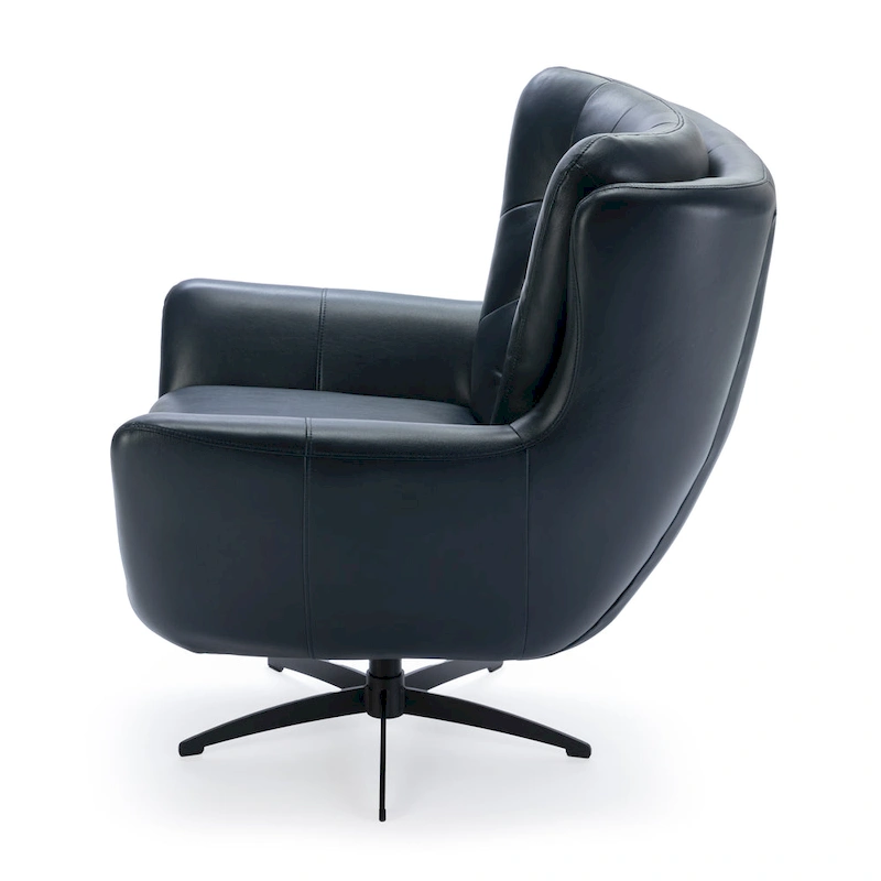 Cleveland Tufted Faux Leather Swivel Chair by Greyson Living