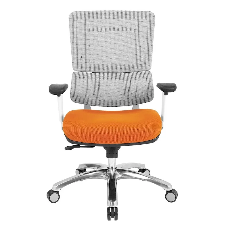 Breathable Mesh Chair with Custom Fabric Seat