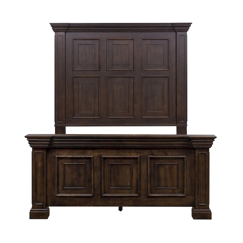 Big Valley Brownstone Distressed Queen Panel Bed