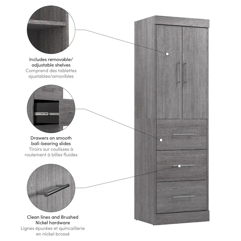Nebula 25W Wardrobe by Bestar