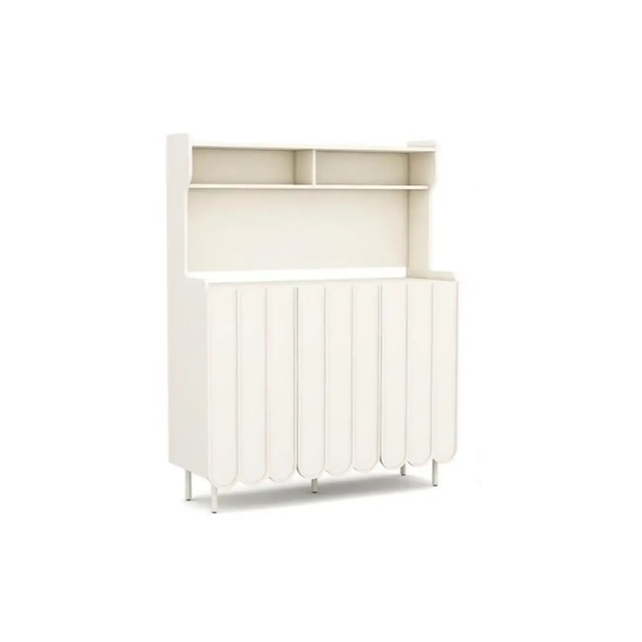 Modish Cream Wood Narrow Sideboard