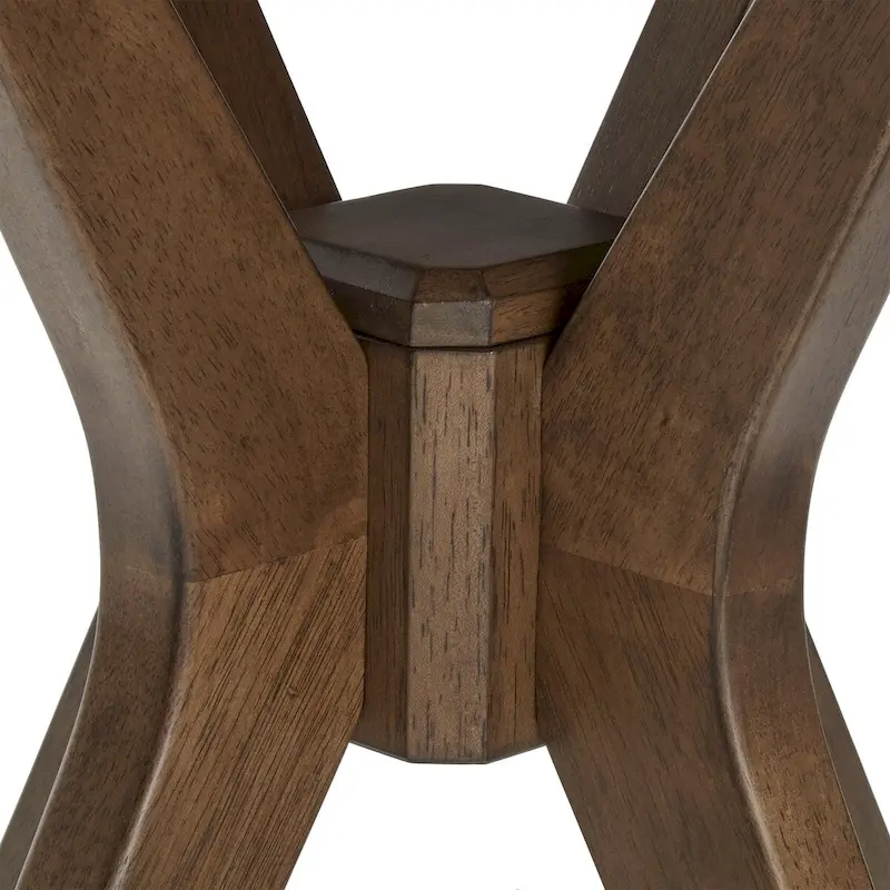 Rondo Mid-Century Walnut Finish Round End Table by iNSPIRE Q Modern