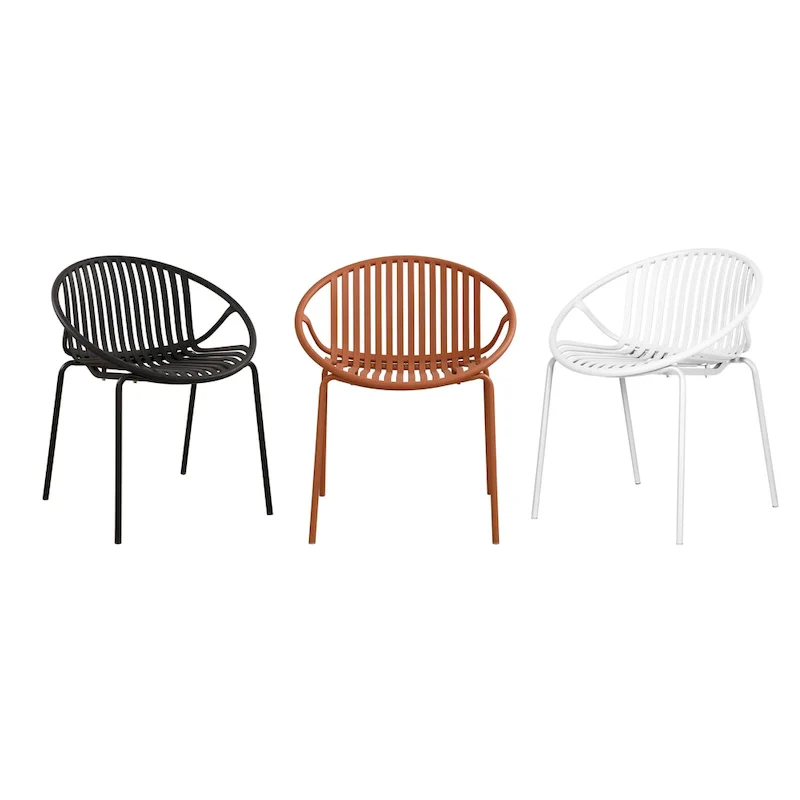 Patio Dining Chairs Stackable Chairs with Breathable Design